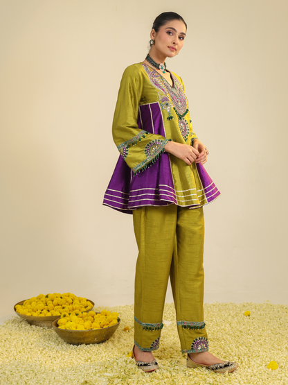 GREEN SWARA KURTA SET