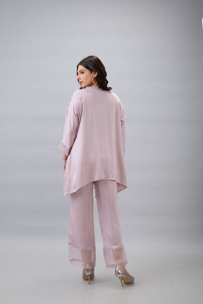MAUVE EMBROIDERED CO-ORD SET