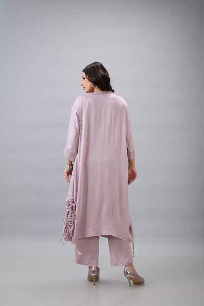 MAUVE EMBROIDERED CO-ORD SET