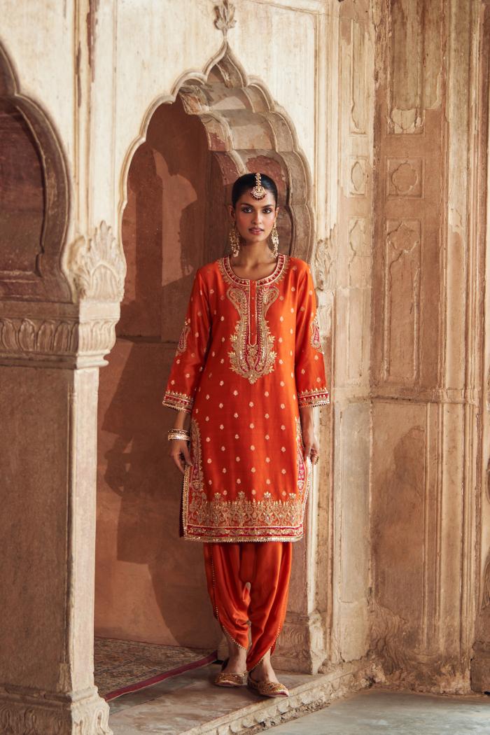 FAHMIDA - SHORT KURTA WITH SALWAR