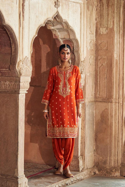 FAHMIDA - SHORT KURTA WITH SALWAR