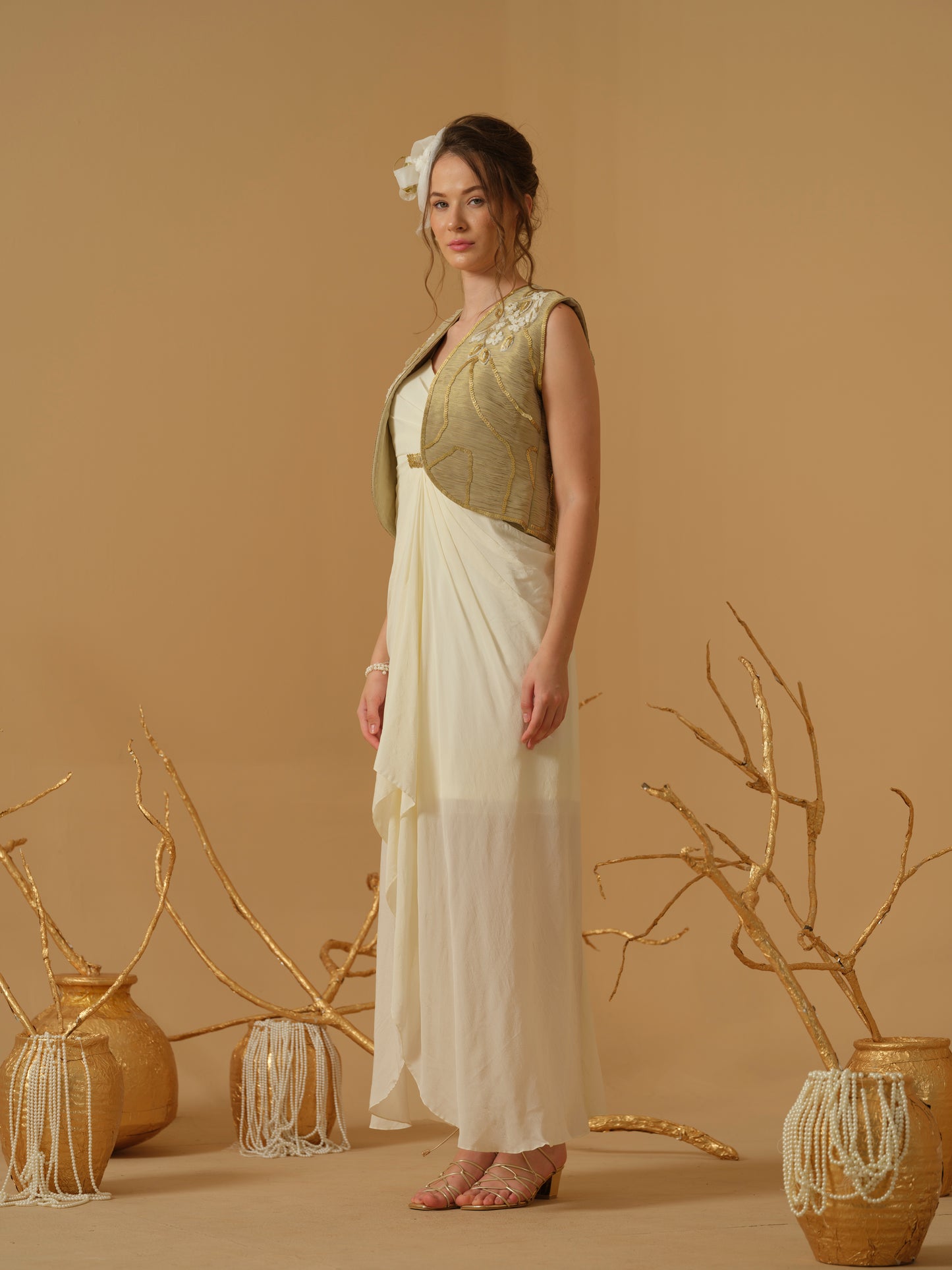 GOLD & IVORY DRESS