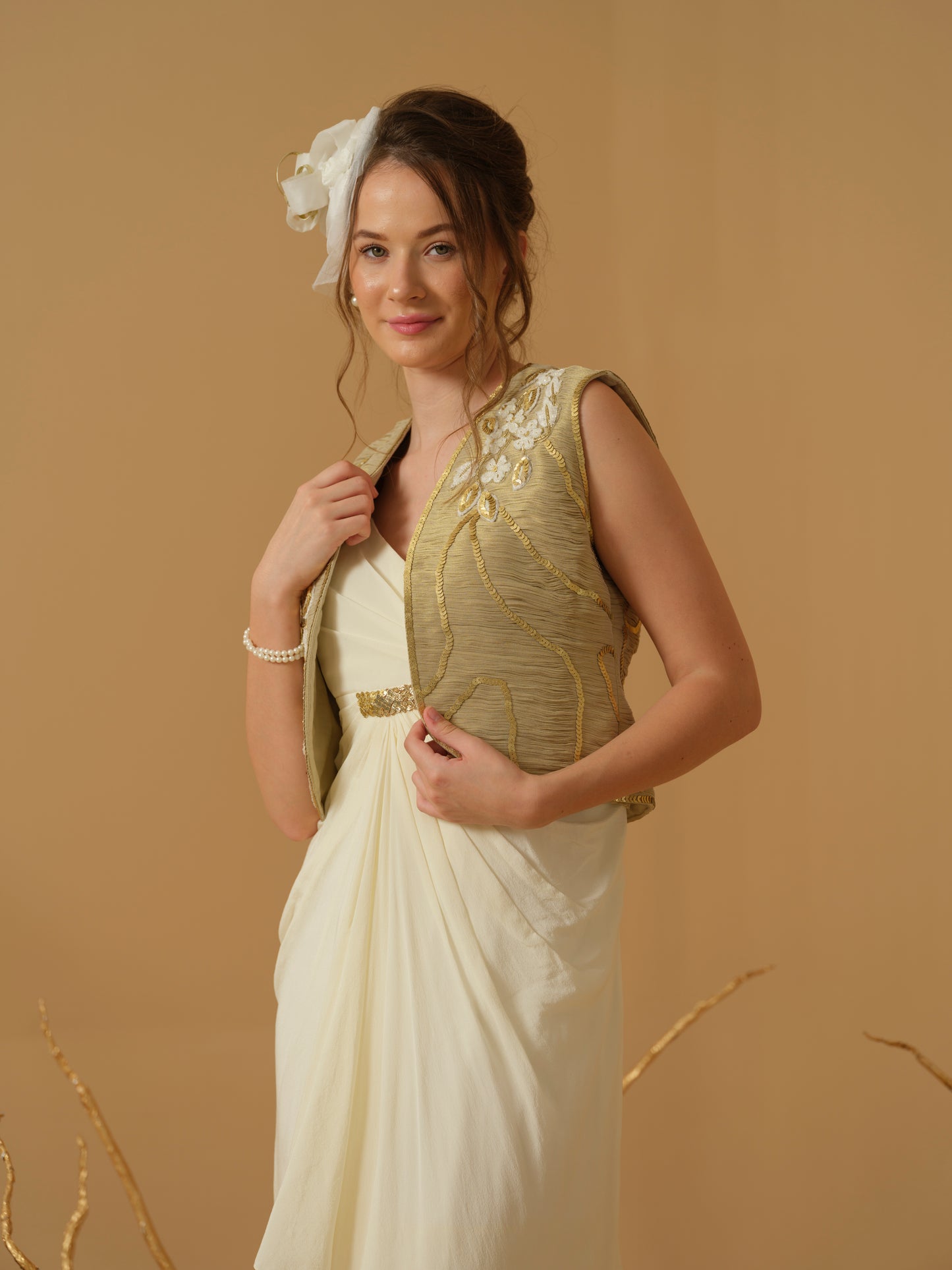 GOLD & IVORY DRESS