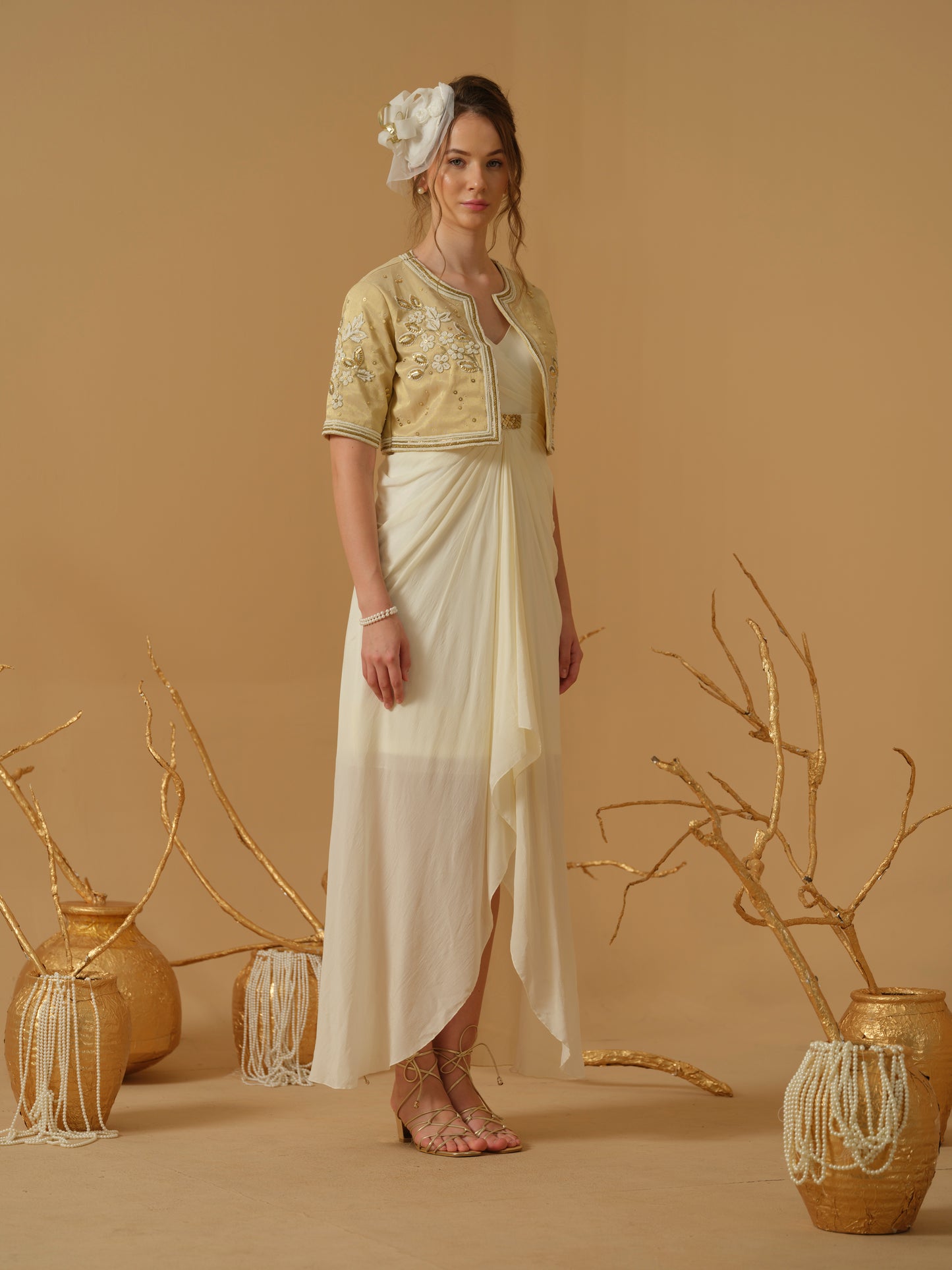 GOLD & IVORY DRESS