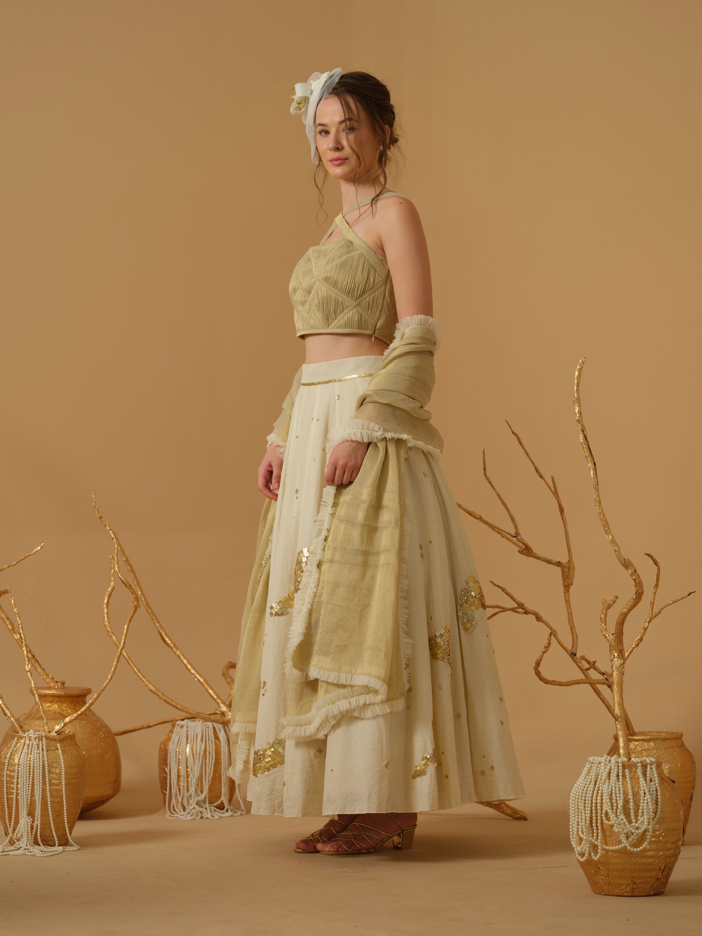 GOLD & IVORY LEHENGA