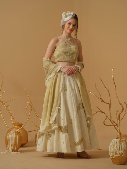 GOLD & IVORY LEHENGA