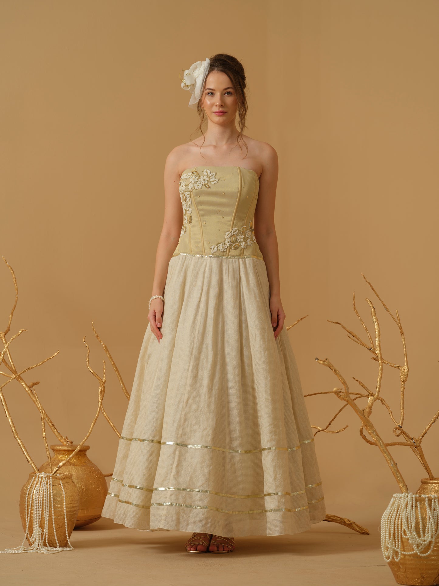GOLD & IVORY DRESS