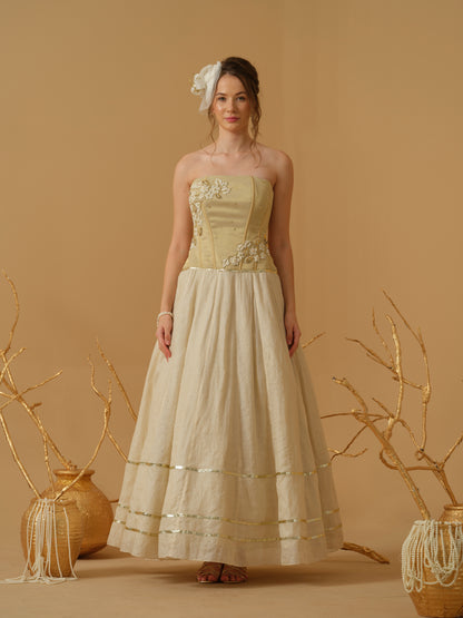 GOLD & IVORY DRESS