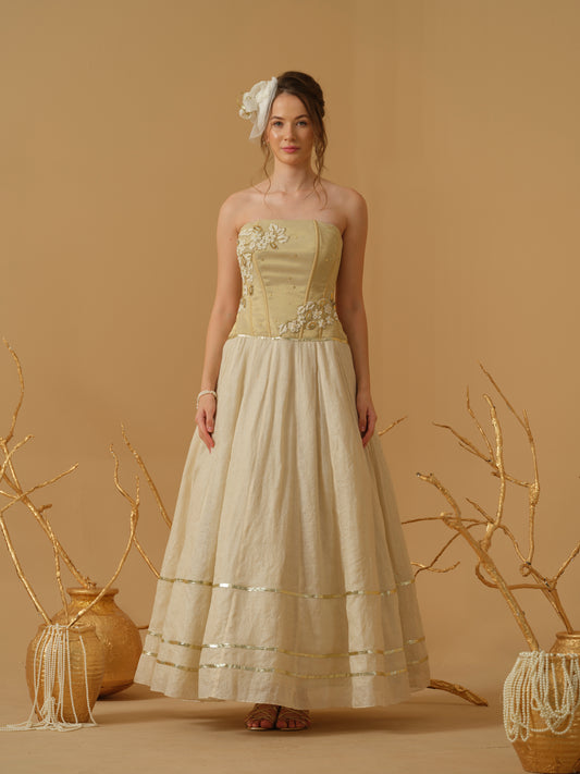 GOLD & IVORY DRESS