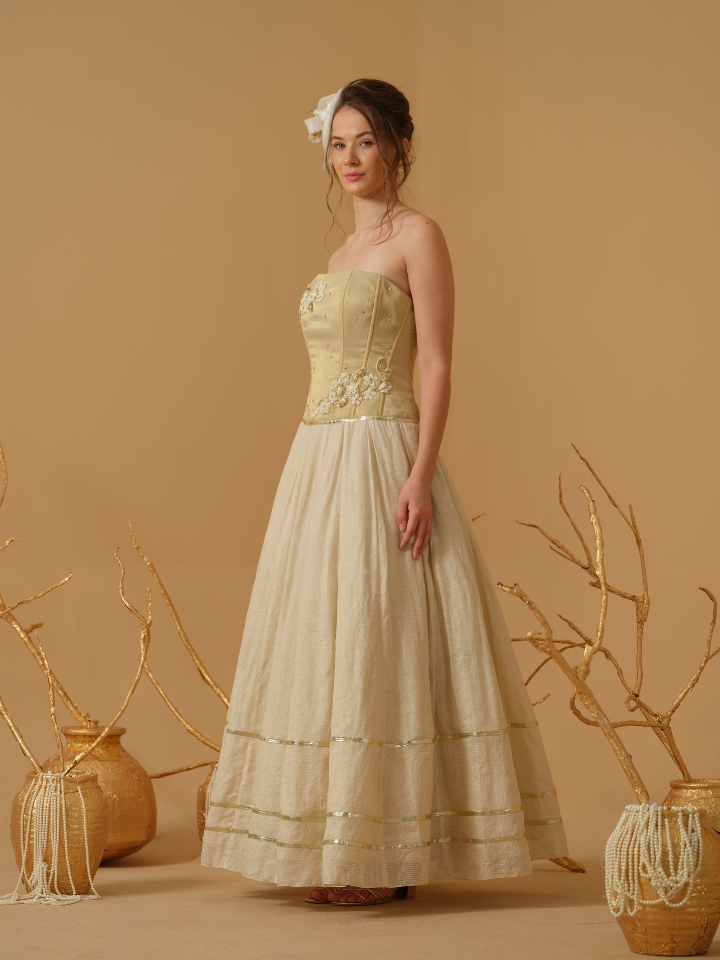 GOLD & IVORY DRESS