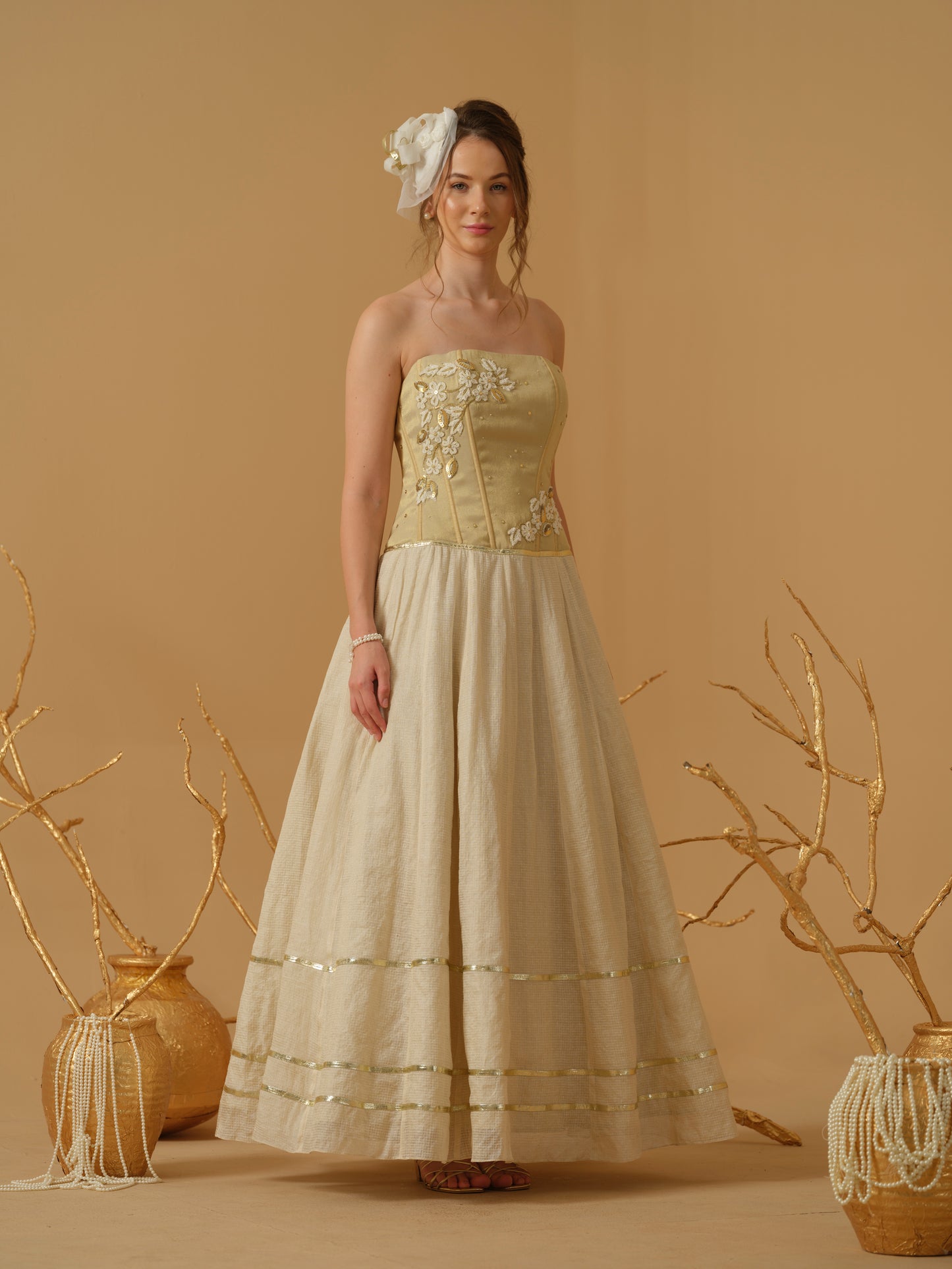 GOLD & IVORY DRESS