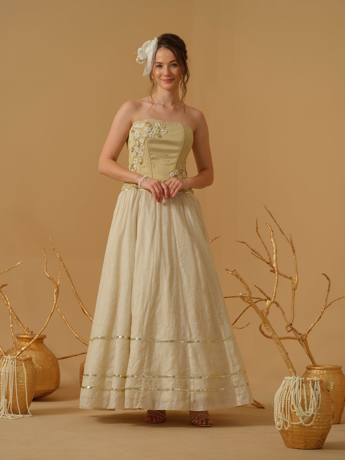 GOLD & IVORY DRESS