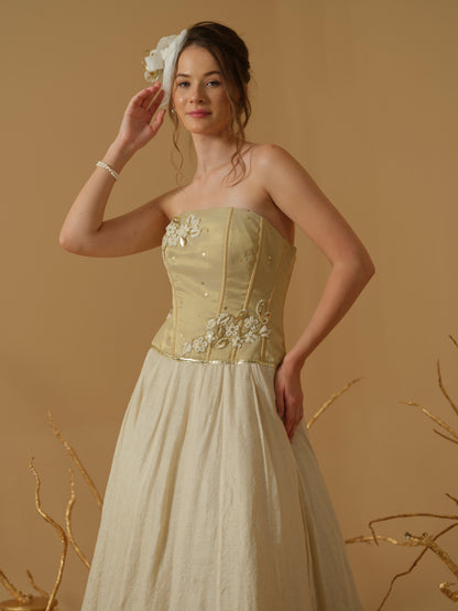 GOLD & IVORY DRESS