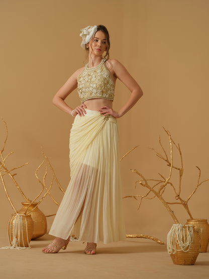 GOLD & IVORY SKIRT SET