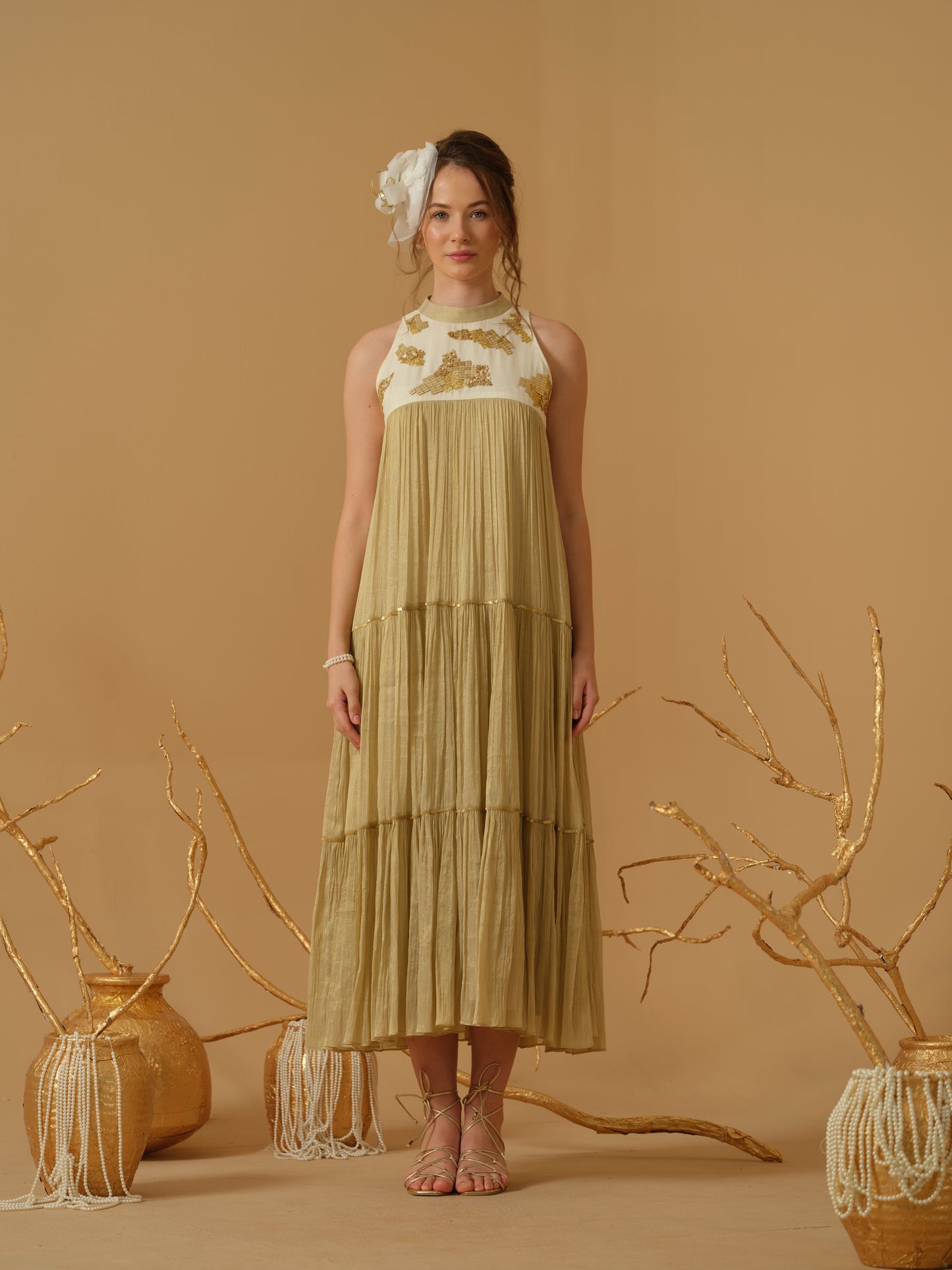 GOLD & IVORY DRESS