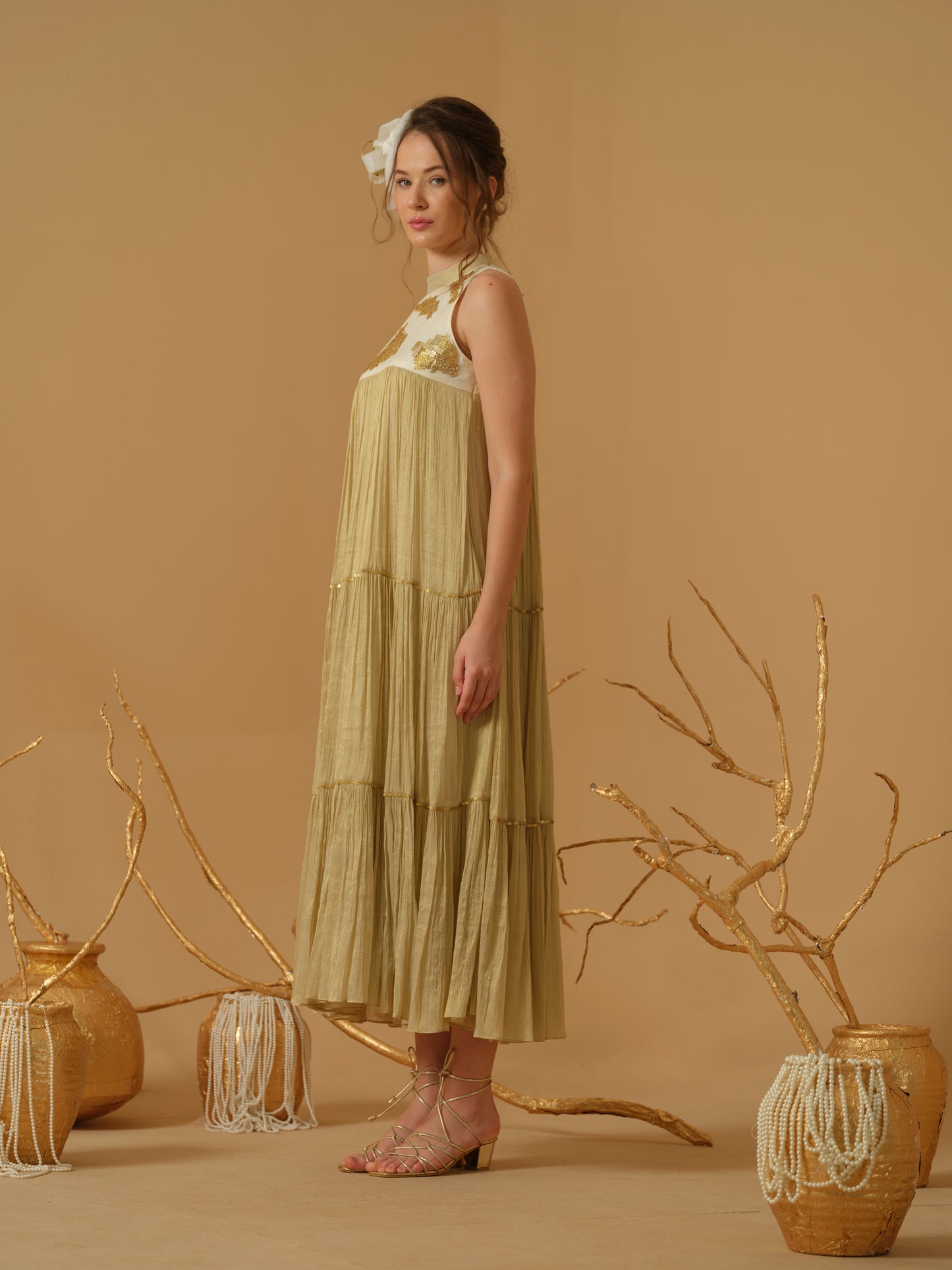 GOLD & IVORY DRESS