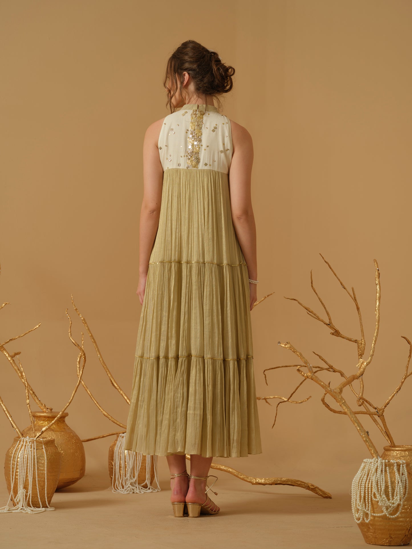 GOLD & IVORY DRESS