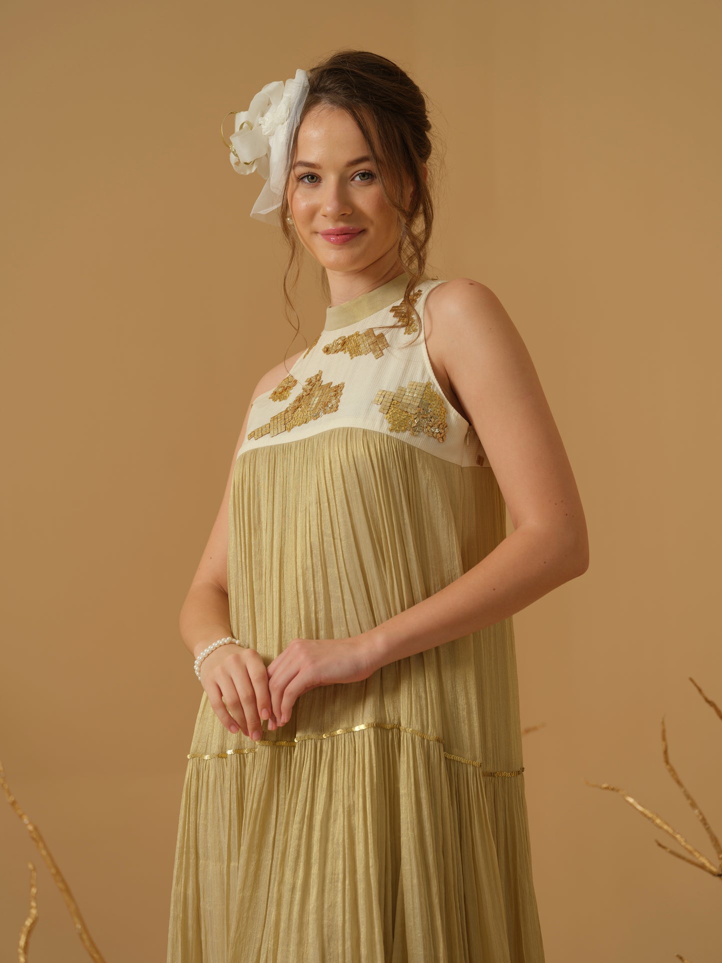 GOLD & IVORY DRESS