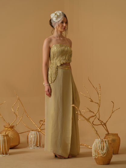 GOLD SKIRT SET
