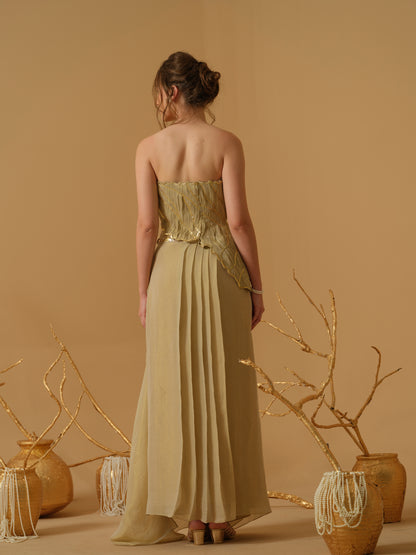 GOLD SKIRT SET