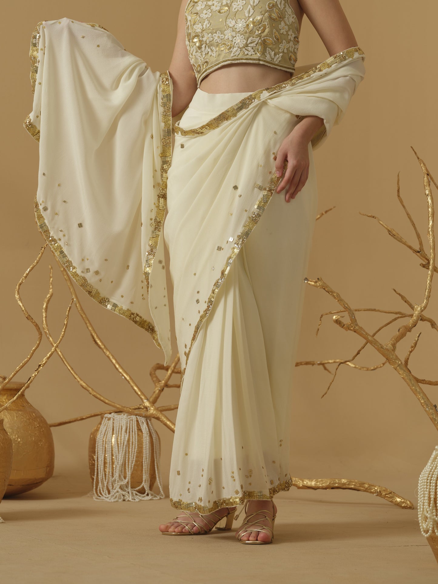 IVORY SAREE