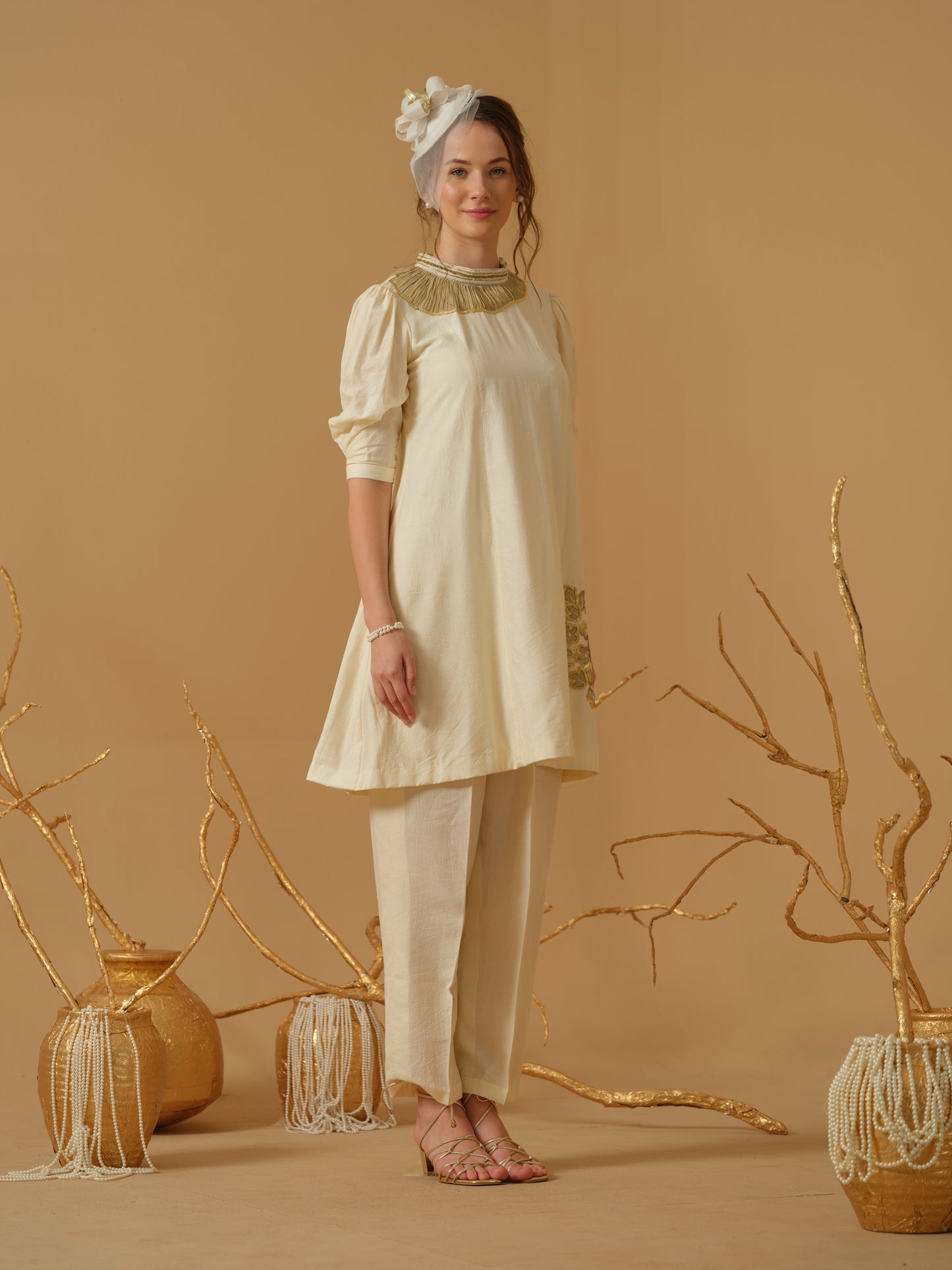 IVORY KURTA SET