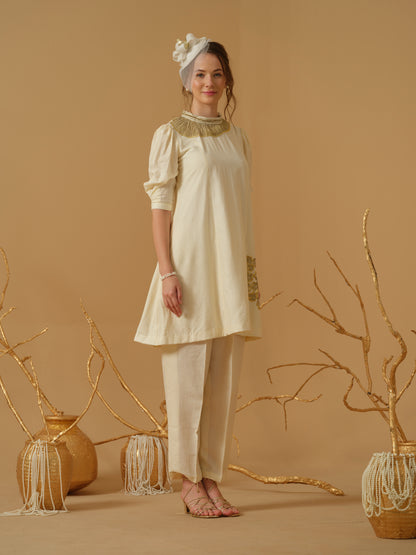 IVORY KURTA SET