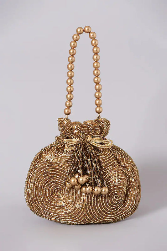 ENCIRCLE SEQUINS HANDEMBROIDERED POTLI