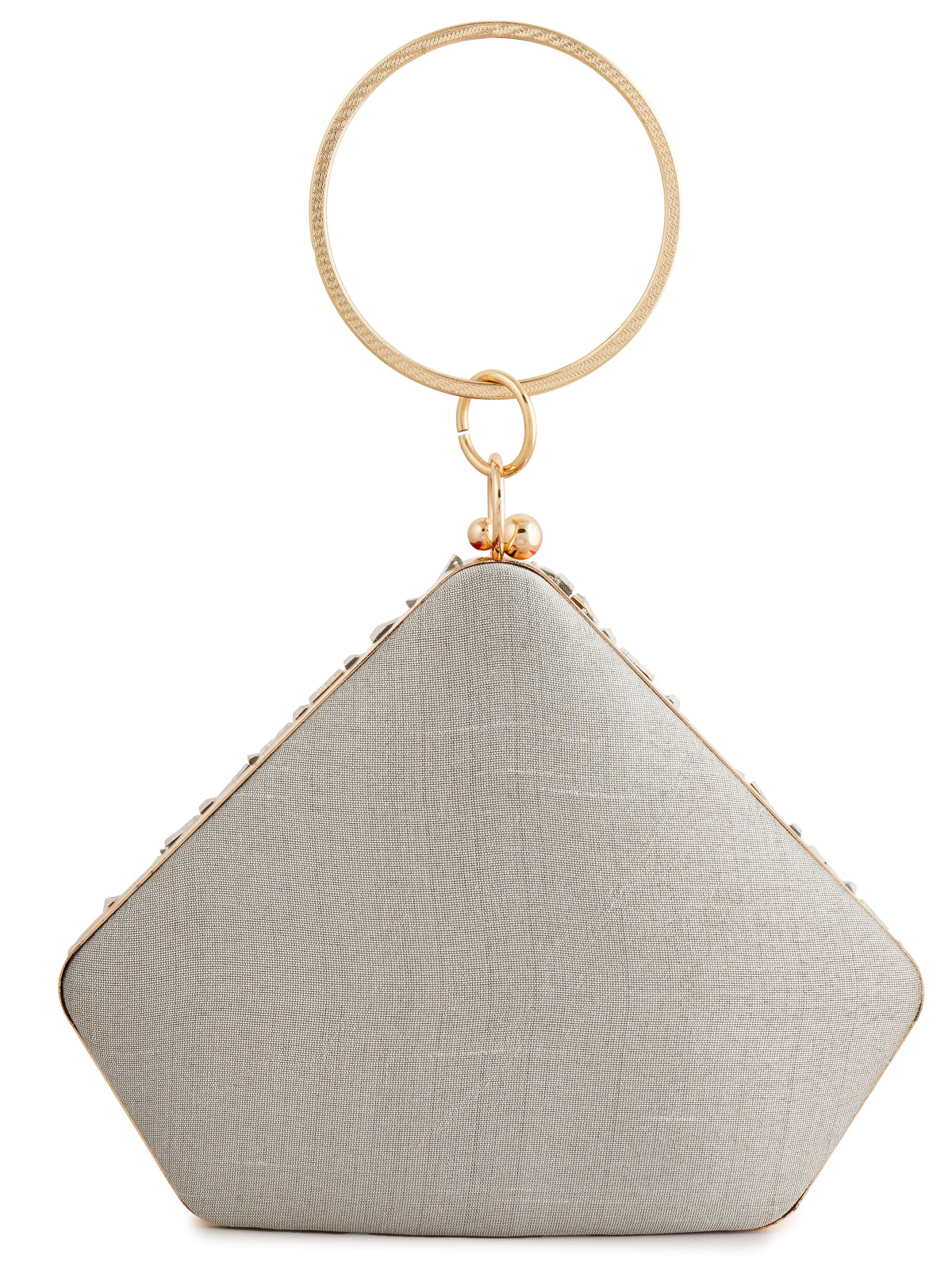 DAZZLING DIAMOND HANDEMBROIDERED CLUTCH