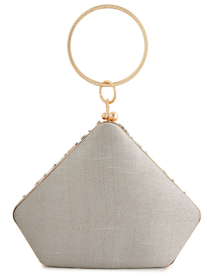 DAZZLING DIAMOND HANDEMBROIDERED CLUTCH