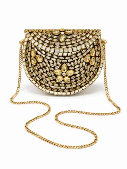 GOLDEN LUXE KUNDAN CLUTCH
