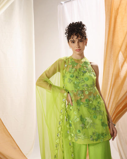 GREEN FLASH  KURTA SET