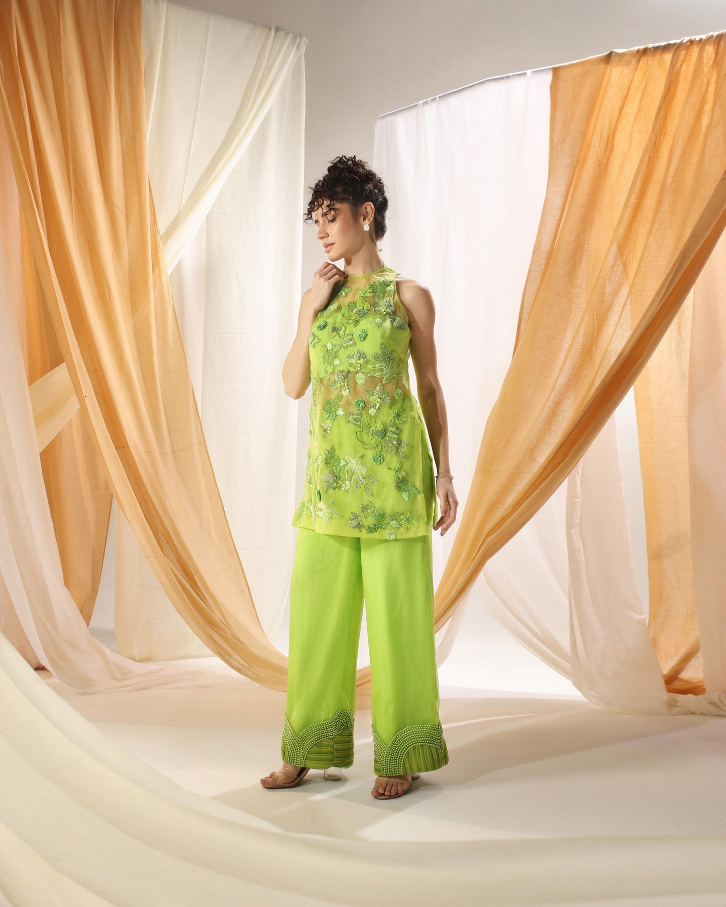 GREEN FLASH  KURTA SET