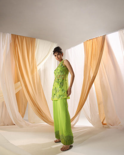 GREEN FLASH  KURTA SET