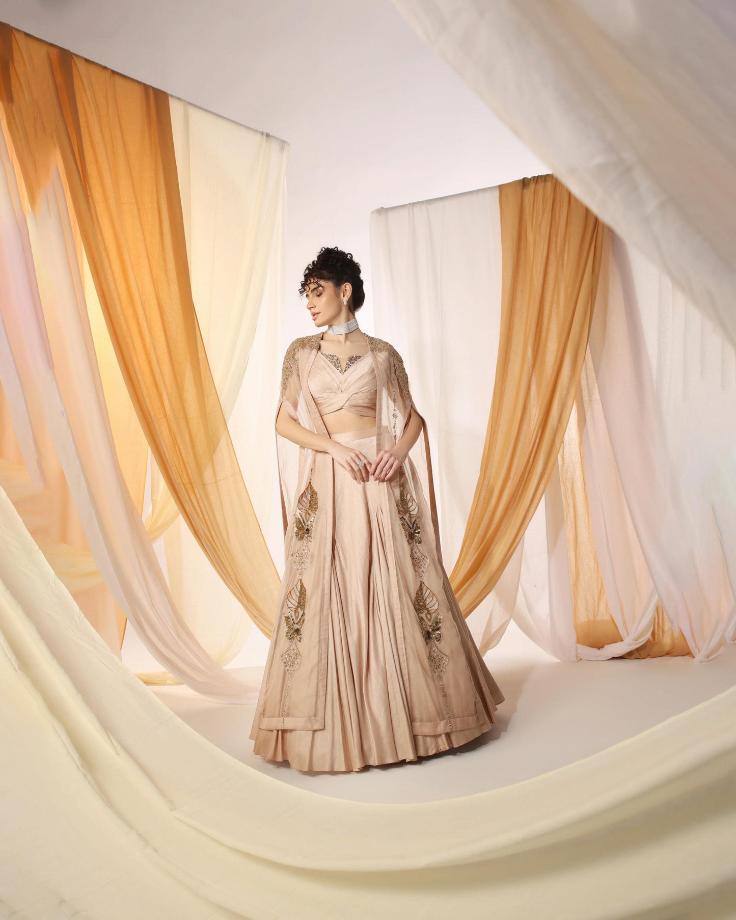 PEACH FUZZ LEHENGA SET