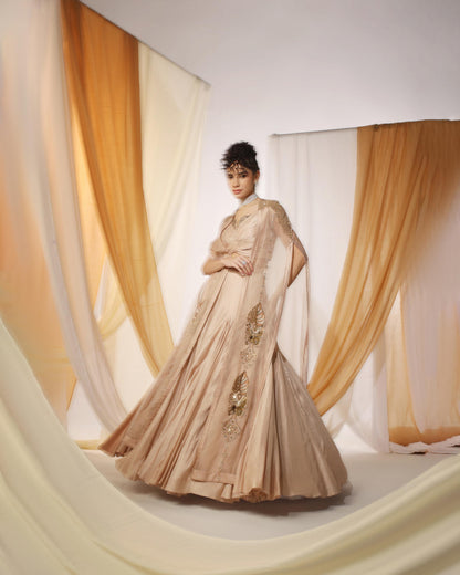 PEACH FUZZ LEHENGA SET