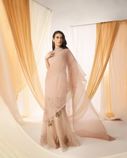 PEACH FUZZ CONCEPT SAREE
