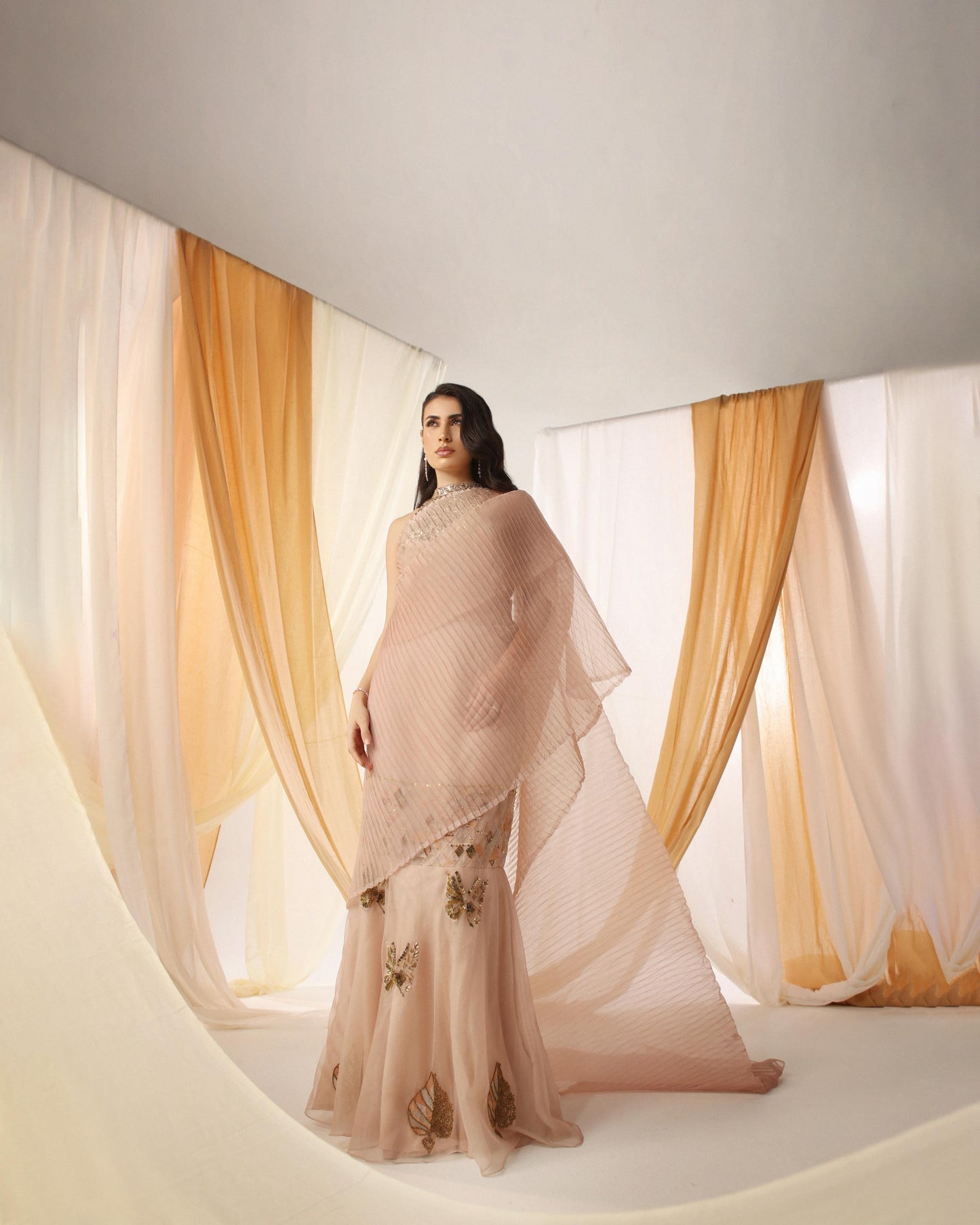 PEACH FUZZ CONCEPT SAREE