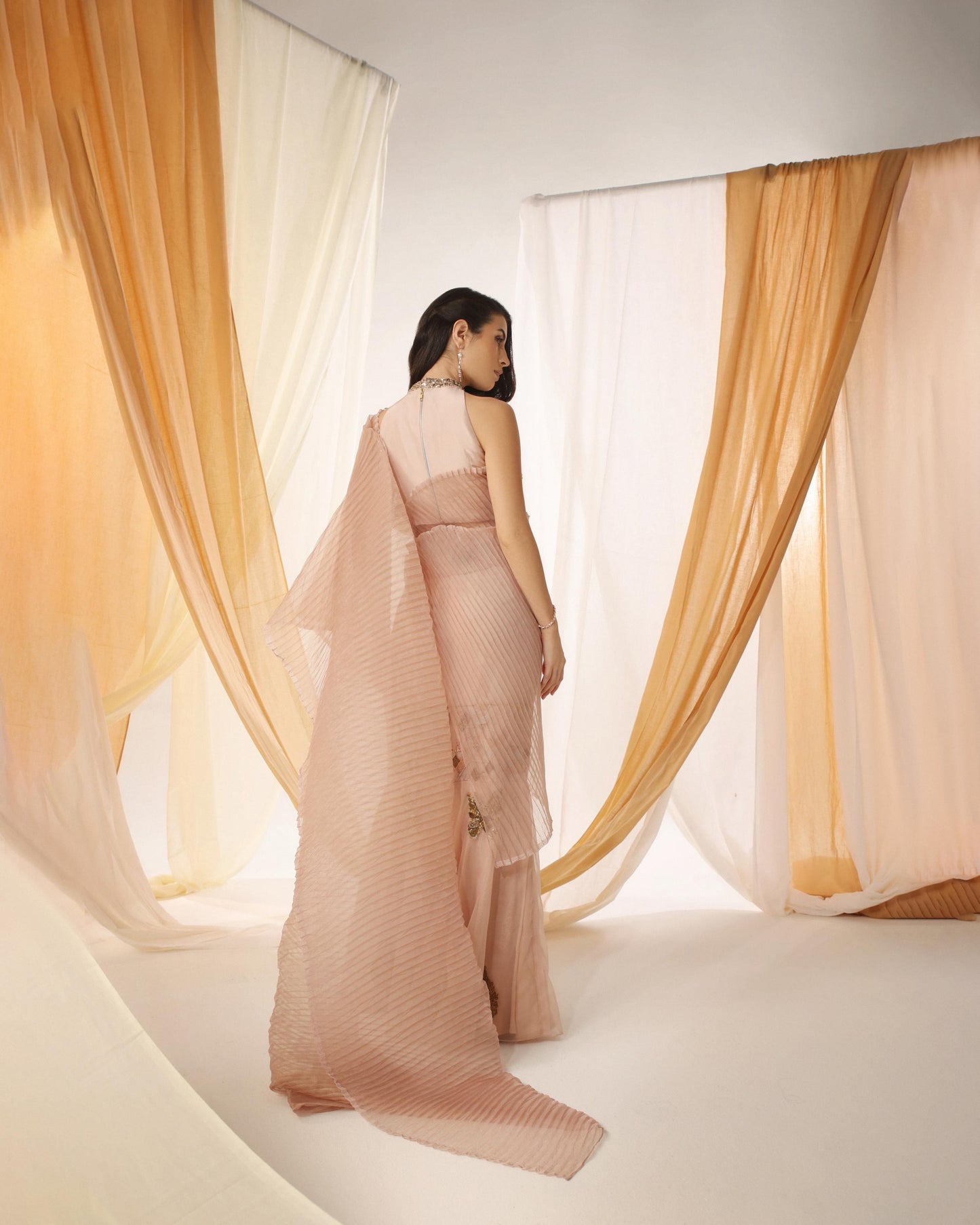 PEACH FUZZ CONCEPT SAREE