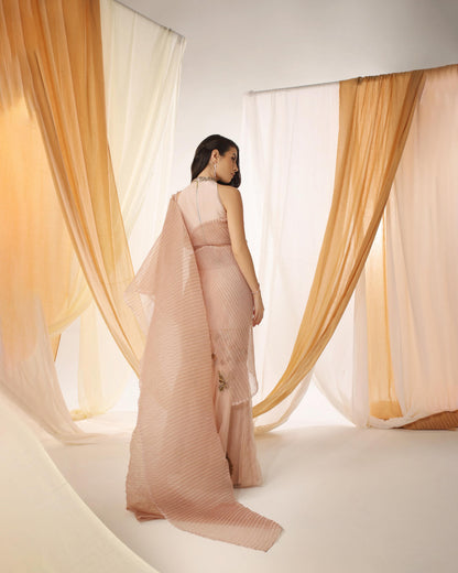 PEACH FUZZ CONCEPT SAREE