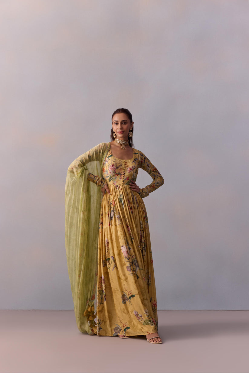 PAVIKA ANARKALI SET – White Maison de Couture