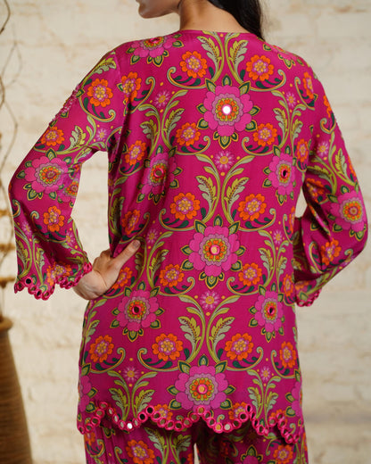 ANAM PINK SHARARA PANT & SHORT KURTA