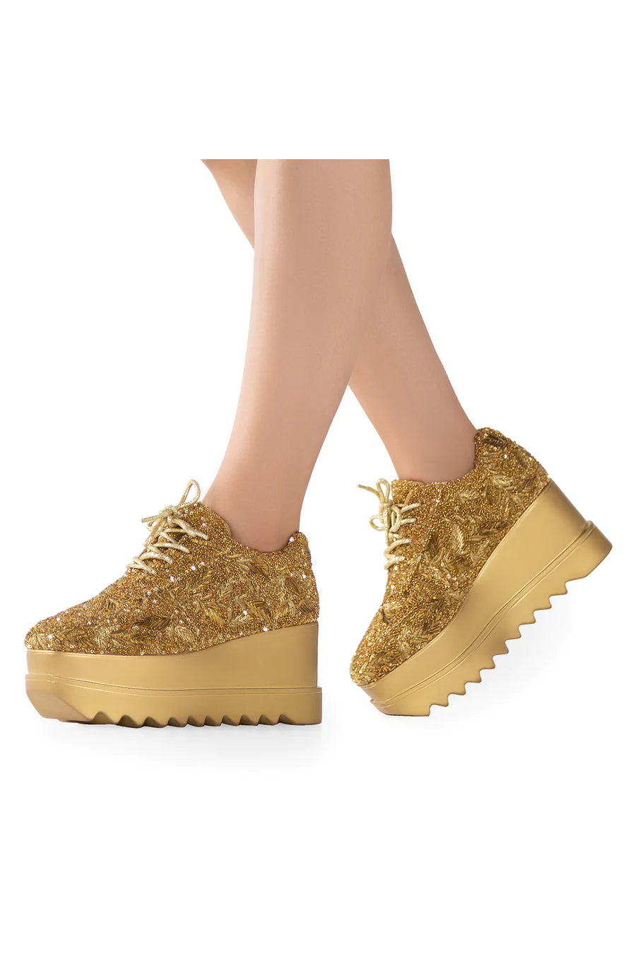 STAY GOLDEN WEDGE SNEAKERS