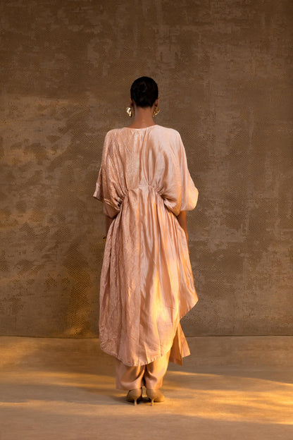 AGNEYA SILK & CRUSHED TISSUE KAFTAN SET