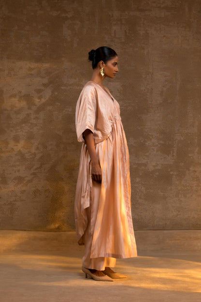 AGNEYA SILK & CRUSHED TISSUE KAFTAN SET