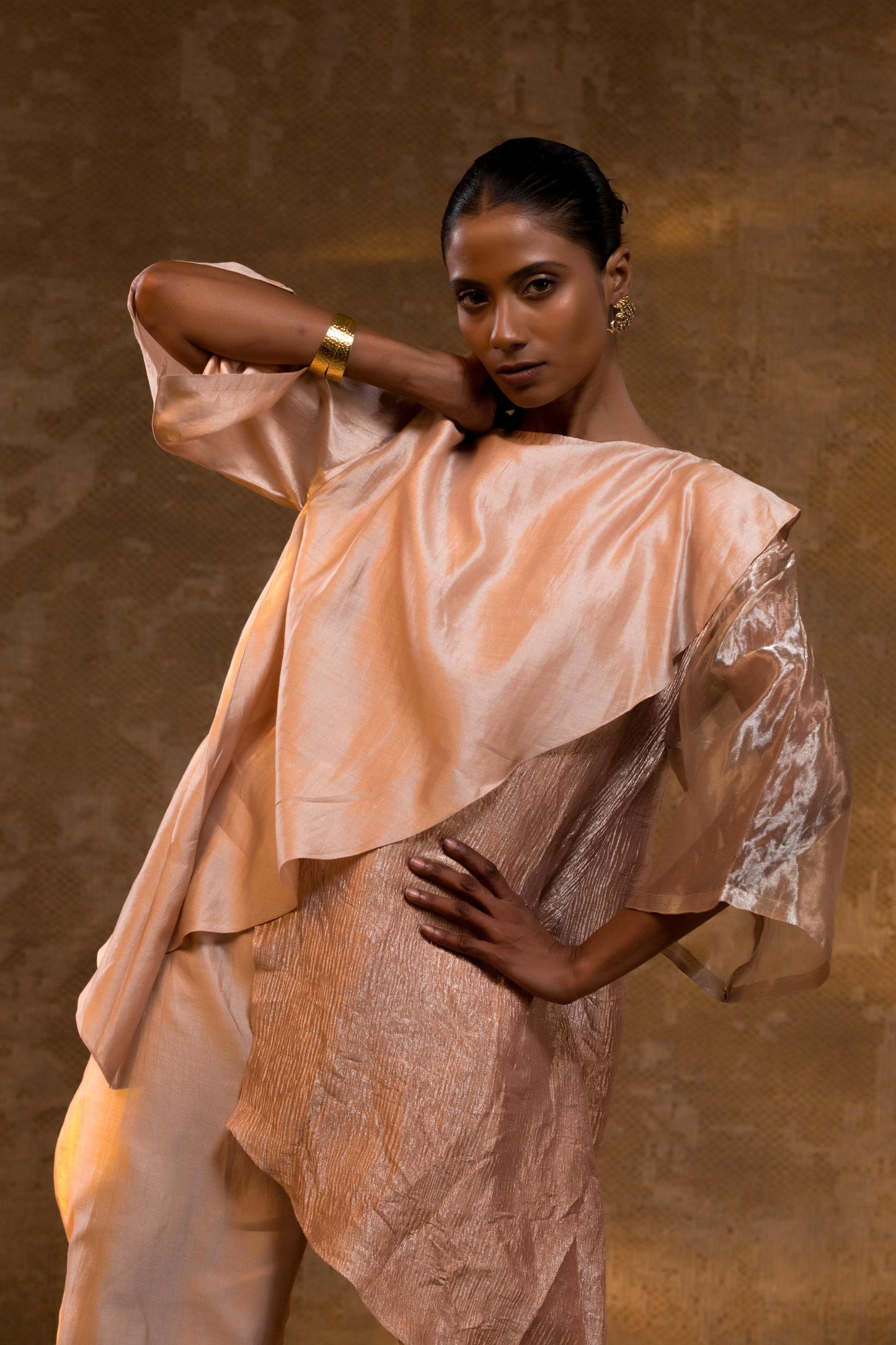 AGNEYA TISSUE & SILK LAYERED COORD SET