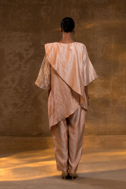 AGNEYA TISSUE & SILK LAYERED COORD SET