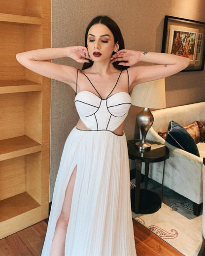 CRINKLED CORSET DRESS