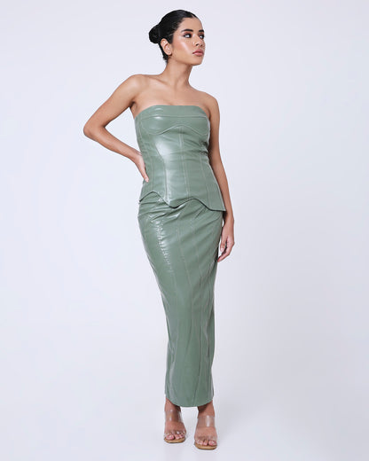WAVE LEATHER TOP