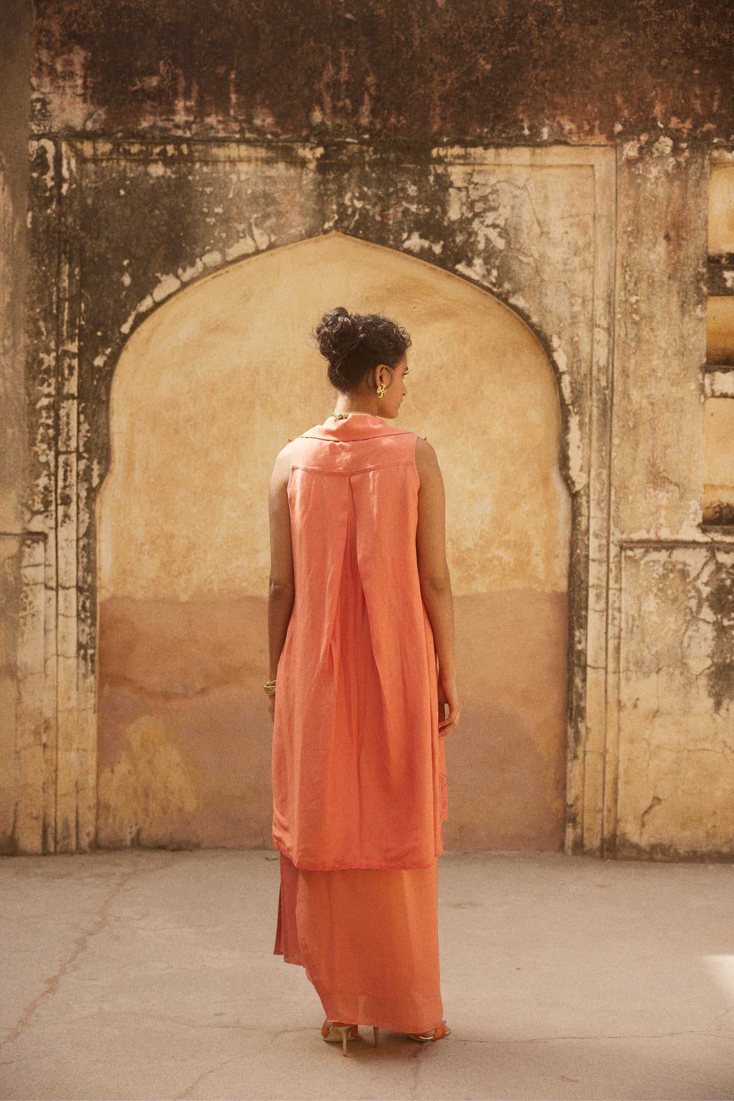 CORAL SKIRT & JACKET SET